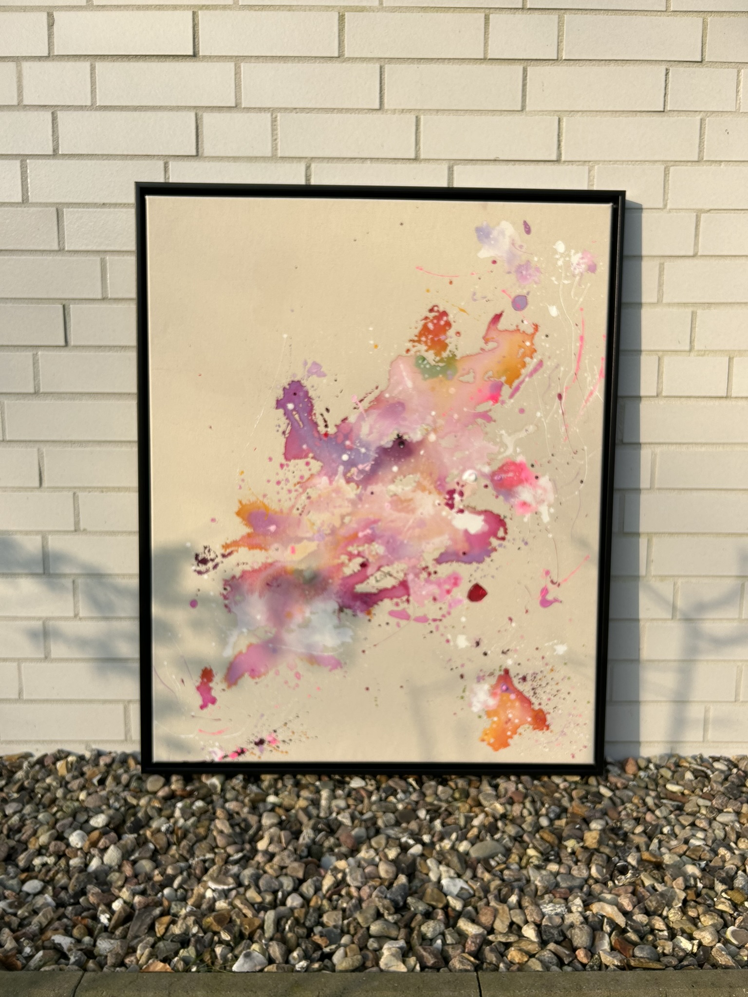 Finde Liebe, 2025, Acryl auf roher Baumwollleinwand, Ansicht 2